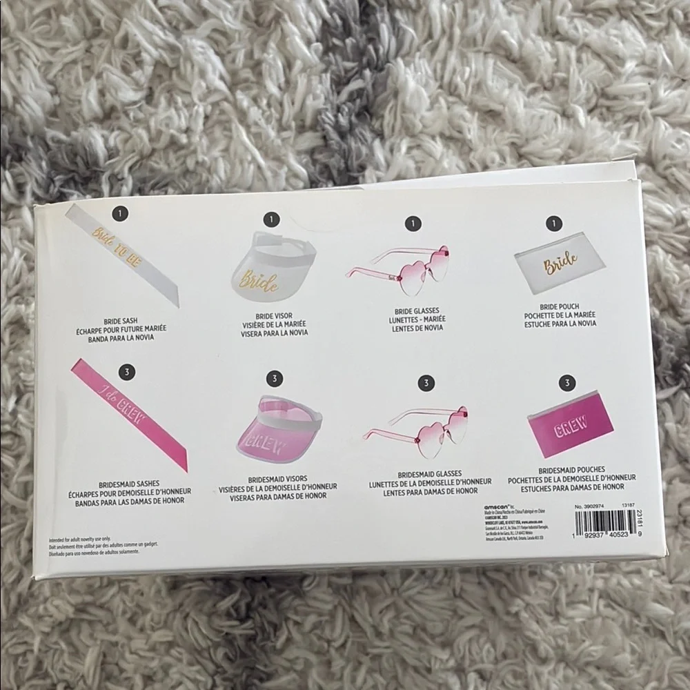 Bachelorette Party Kit with Pink and White Accessories